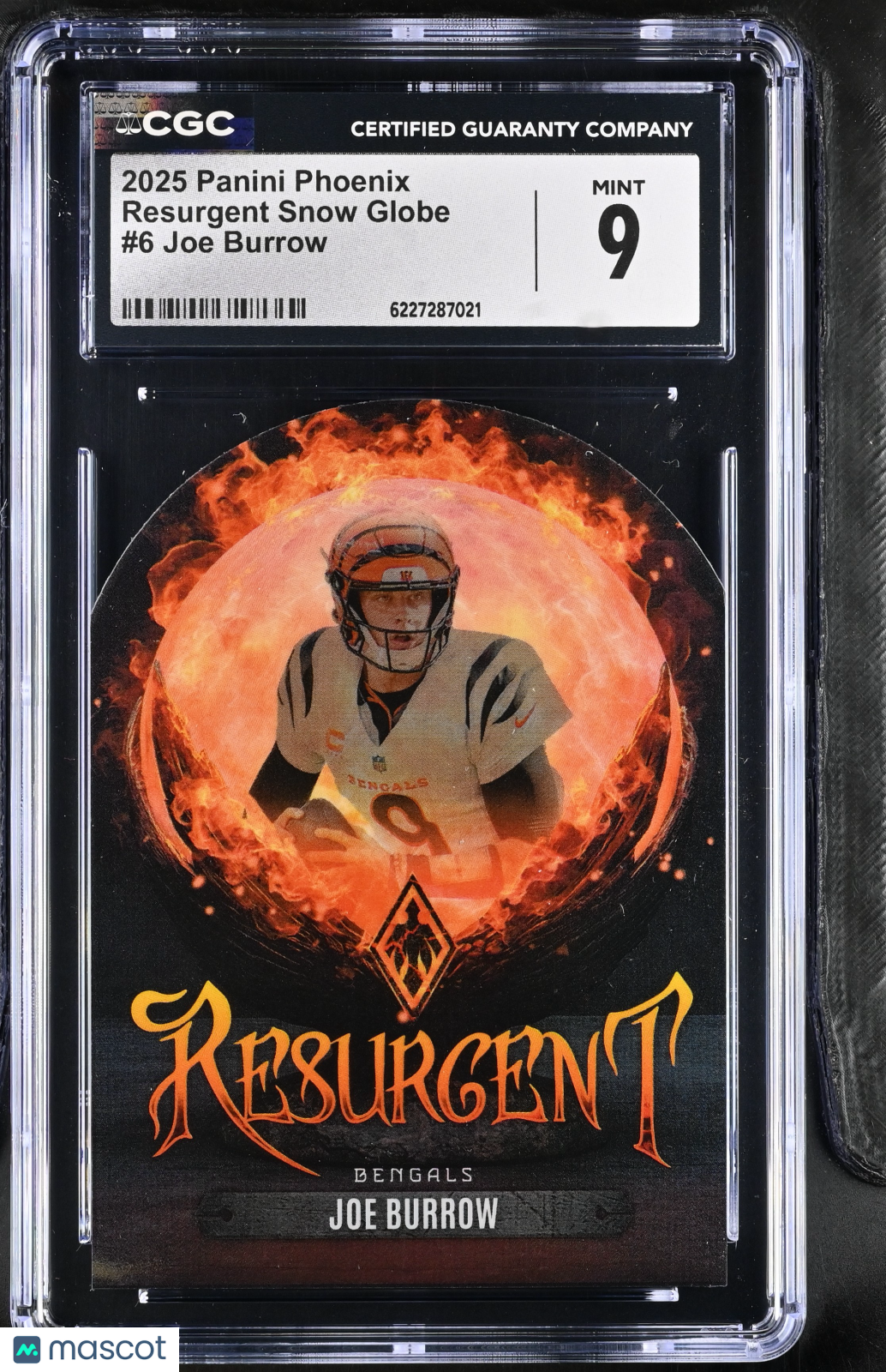 2025 Panini Phoenix Joe Burrow Resurgent Snow Globe #6 CGC 9 Cincinnati Bengals