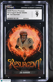 2025 Panini Phoenix Joe Burrow Resurgent Snow Globe #6 CGC 9 Cincinnati Bengals
