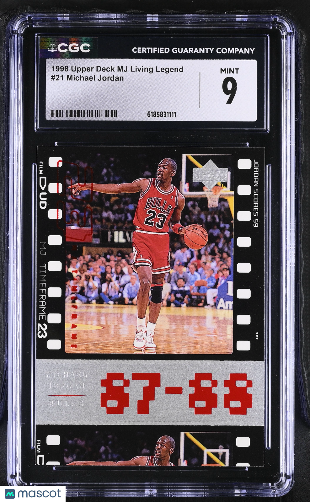 1998 Upper Deck MJ Living Legend Michael Jordan #21 CGC 9 Chicago Bulls