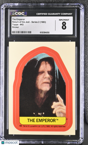 1983 Topps Return Of The Jedi - Series 2 The Emperor #43 Sticker CGC 8