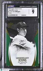 2009 Upper Deck Icons Joe DiMaggio Green Legendary Icons #LI-JD CGC 9 Yankees