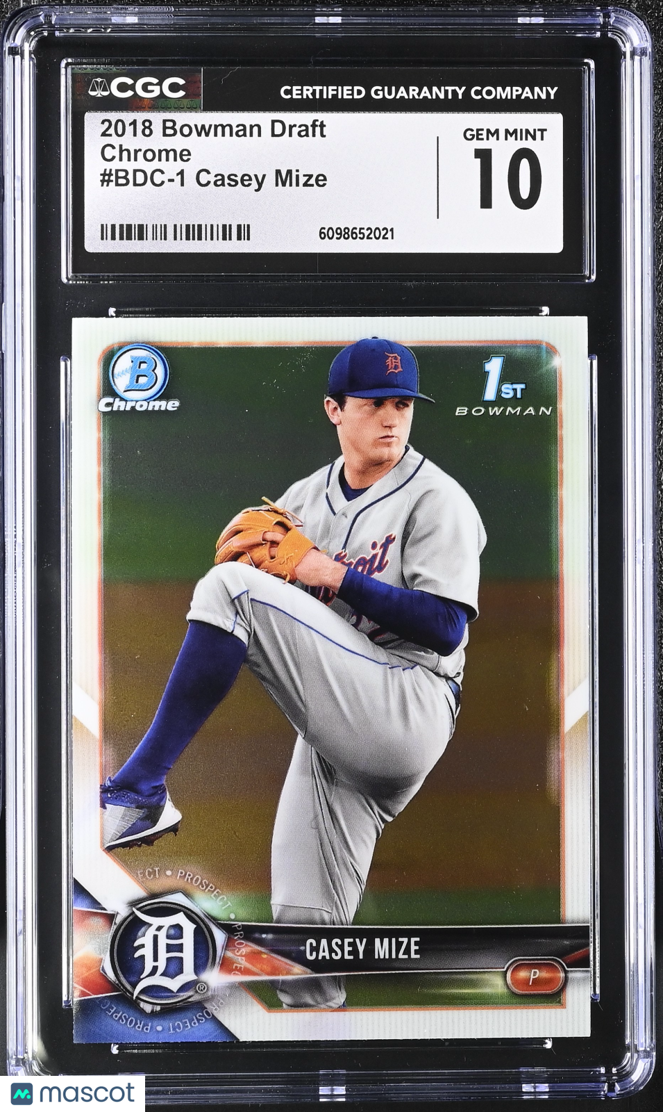 2018 Bowman Draft Casey Mize Chrome #BDC-1 CGC 10