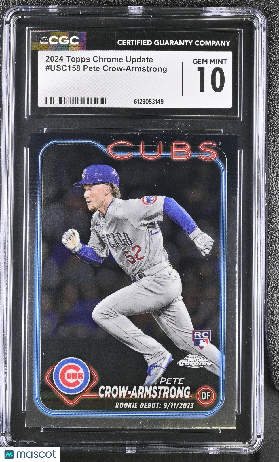 2024 Topps Chrome Update Pete Crow-Armstrong Rookie #USC158 CGC 10 Chicago Cubs