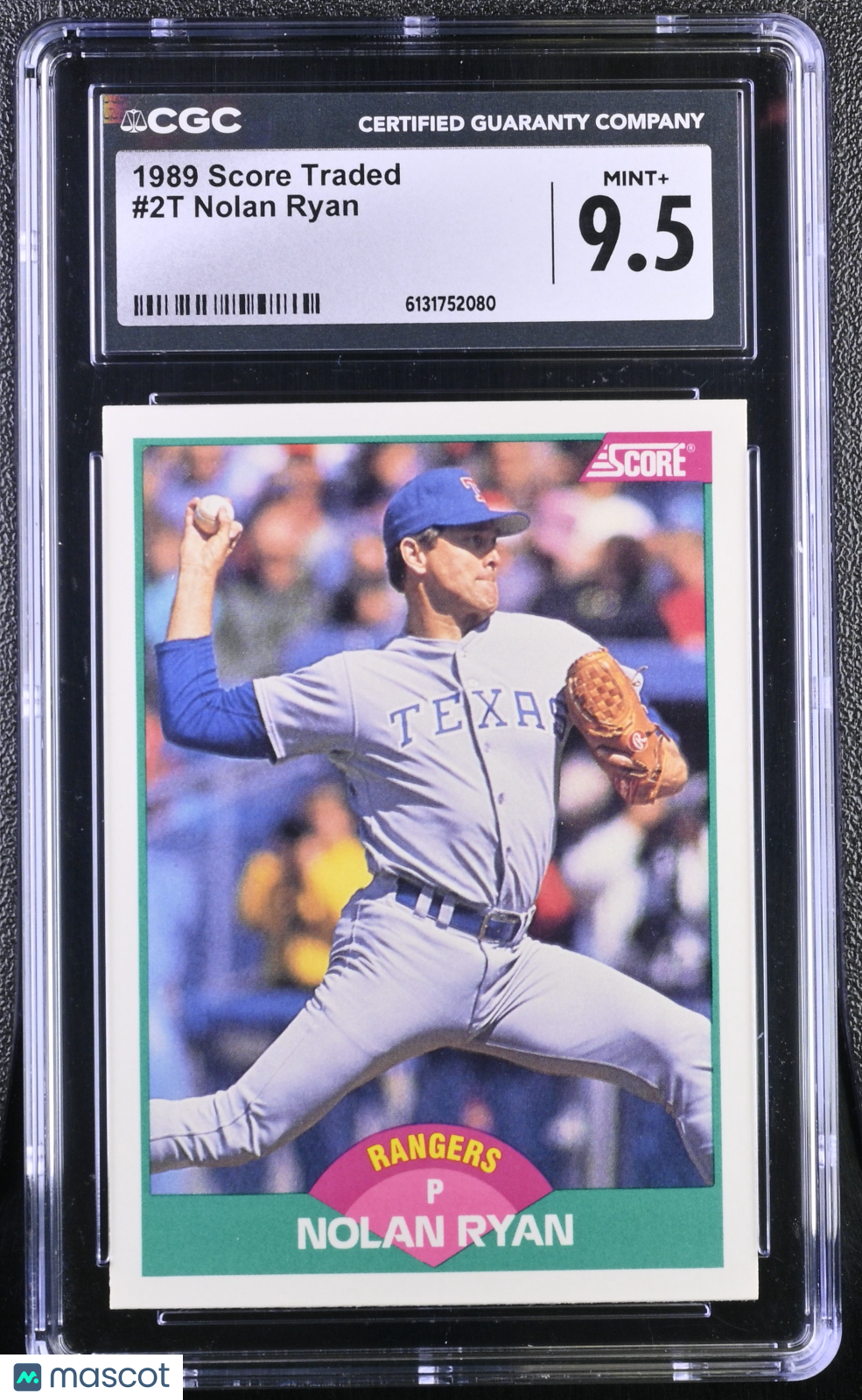 1989 Score Traded Nolan Ryan #2T CGC 9.5 Texas Rangers