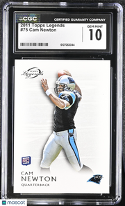 2011 Topps Legends Cam Newton Rookie #75 CGC 10 Carolina Panthers
