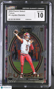 2024 Panini Select Jayden Daniels Rookie Future #4 CGC 10 Washington Commanders