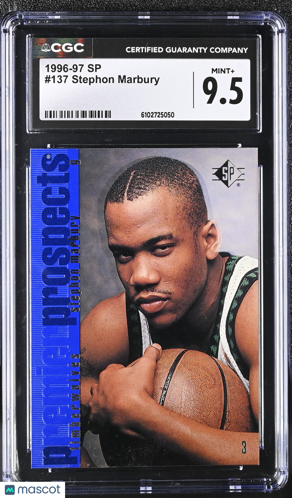 1996-97 SP Stephon Marbury Rookie #137 CGC 9.5 Minnesota Timberwolves