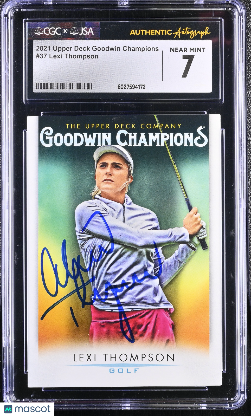 2021 Upper Deck Goodwin Champions #37 Auto Autograph CGC 7