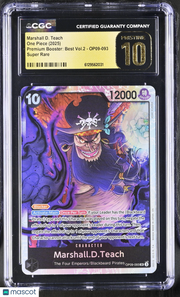 One Piece Premium Booster: Best Vol.2 Marshall D. Teach CGC 10 OP09-093 Pristine