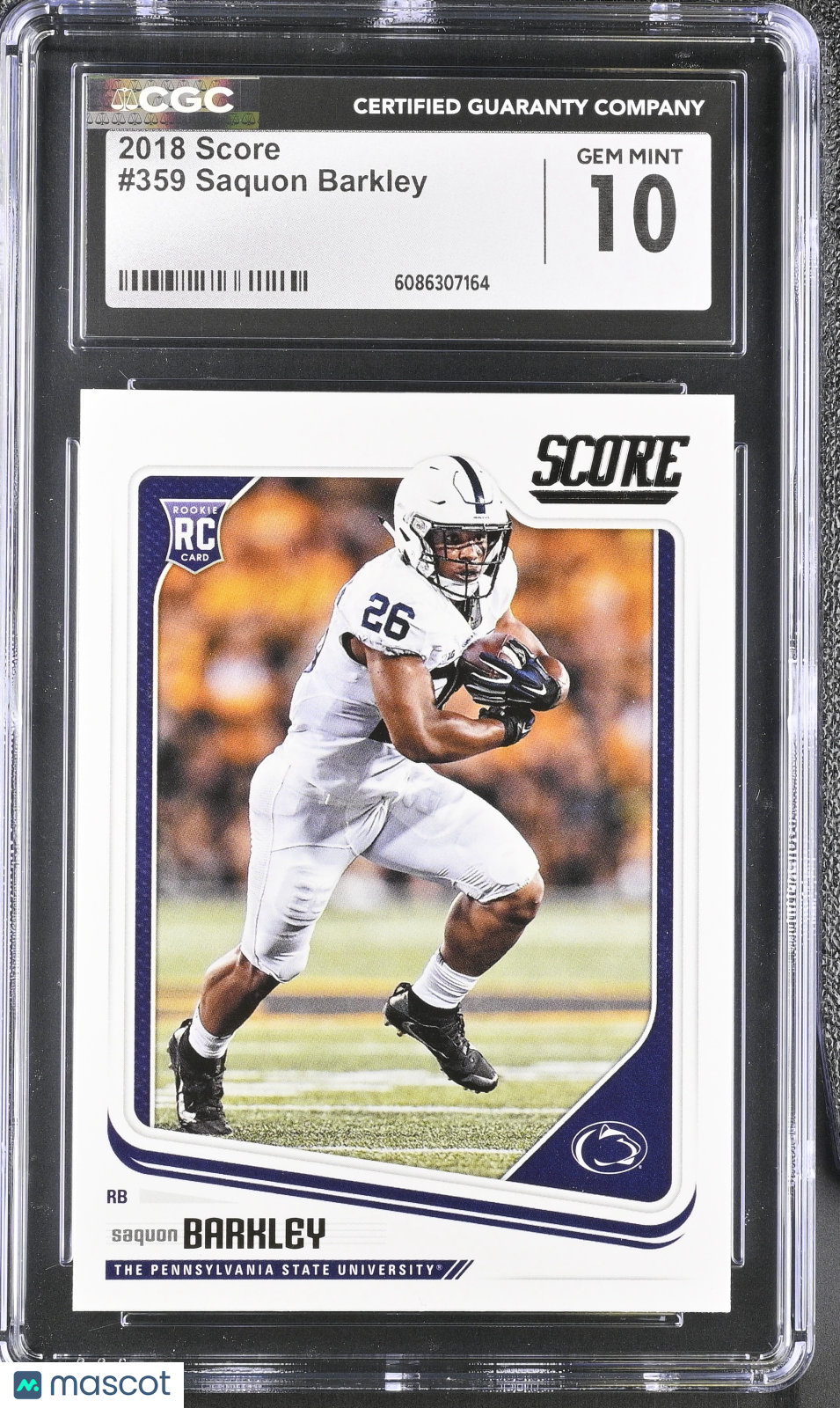 2018 Score Saquon Barkley Rookie #359 CGC 10 Penn State Nittany Lions