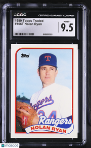 1989 Topps Traded Nolan Ryan #106T CGC 9.5 Texas Rangers