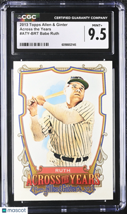 2013 Topps Allen & Ginter Babe Ruth Across the Years #ATY-BRT CGC 9.5  Yankees