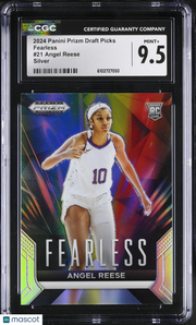 2024 Panini Prizm Draft Picks Angel Reese Silver Fearless #21 CGC 9.5