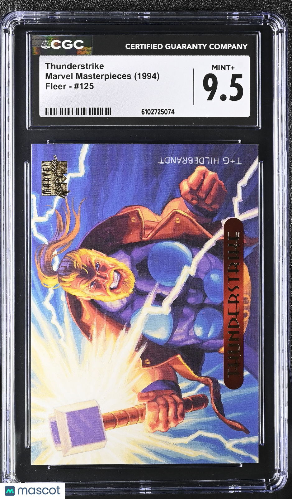 1994 Fleer Marvel Masterpieces Thunderstrike #125 CGC 9.5
