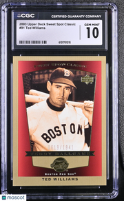 2003 Upper Deck Sweet Spot Classic Ted Williams 0619/1941 #91 CGC 10 Red Sox