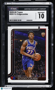 2025-26 Topps VJ Edgecombe Rookie #203 CGC 10 Philadelphia 76ers