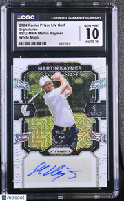 2024 Prizm LIV Golf Martin Kaymer White Mojo /36 Signatures Auto #SIG-MKA CGC 10