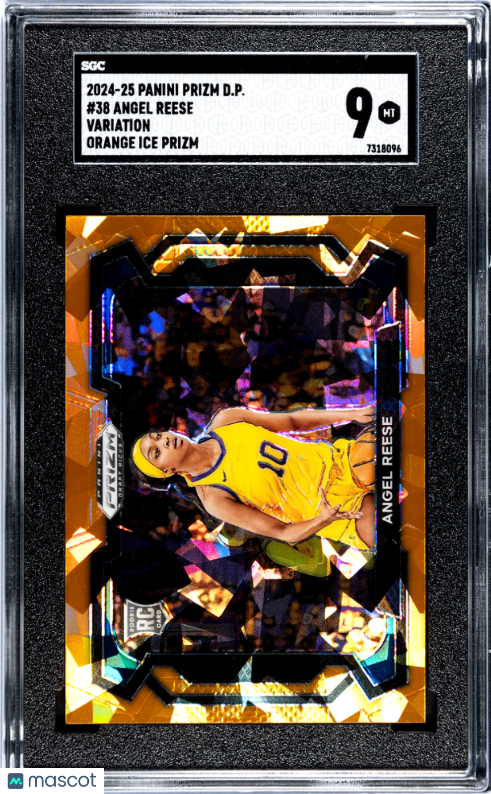 2024 Panini Prizm D.P. Angel Reese Variation Orange Ice #38 SGC 9