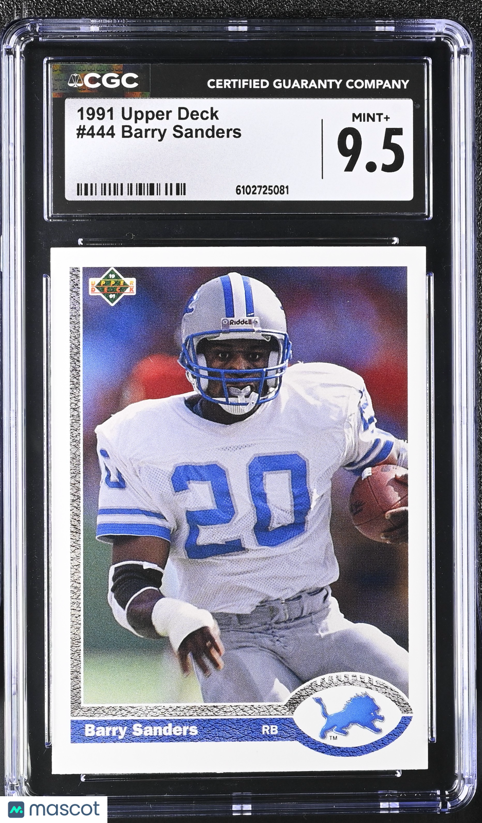 1991 Upper Deck Barry Sanders #444 CGC 9.5