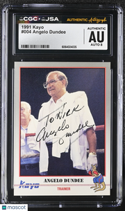 1991 Kayo Angelo Dundee #004 Auto Autograph CGC Authentic JSA