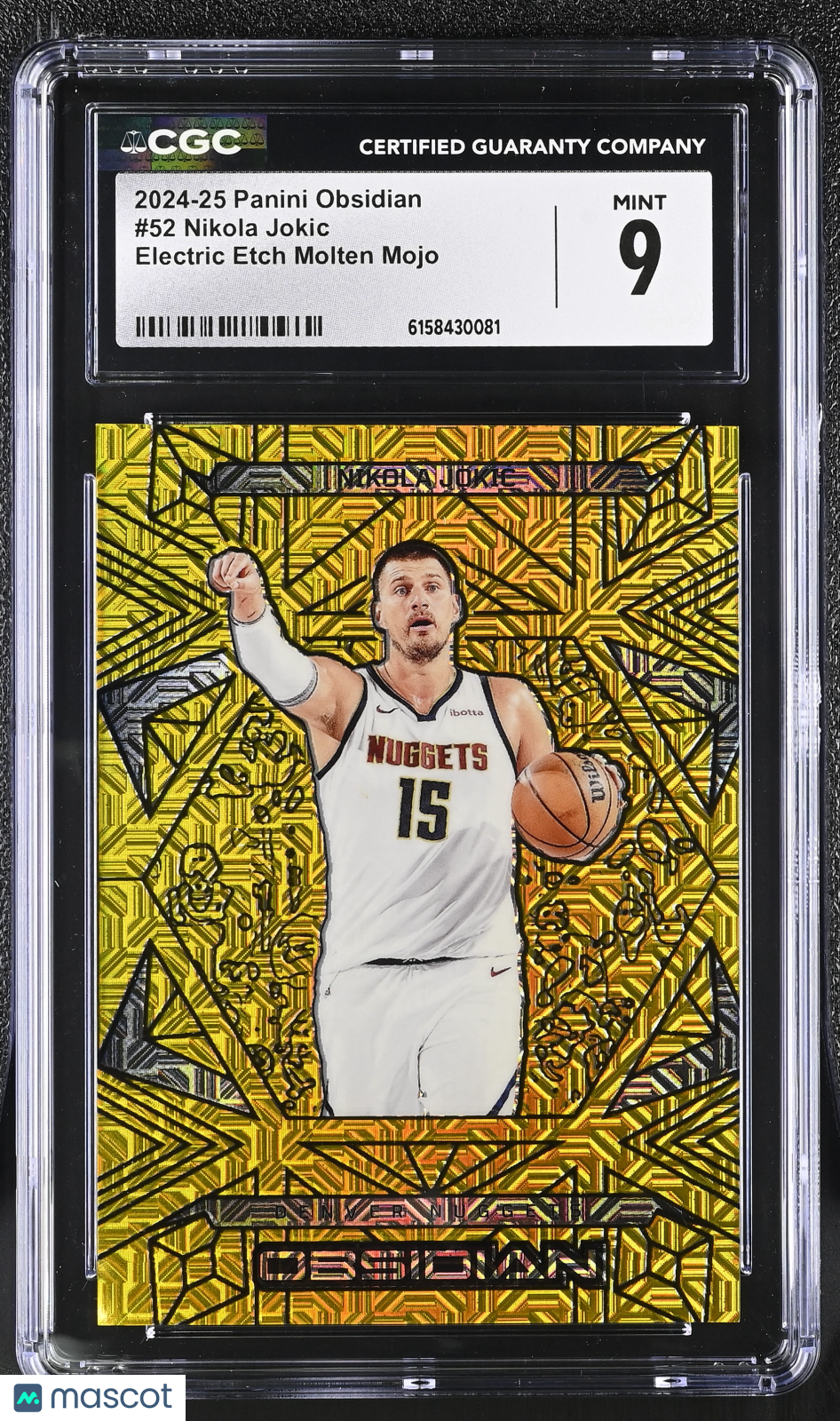 2024-25 Obsidian Nikola Jokic Electric Etch Molten Mojo /10 #52 CGC 9 Nuggets