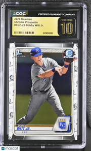 2020 Bowman Bobby Witt Jr. Rookie Chrome Prospects BCP-25 CGC 10 Pristine Royals