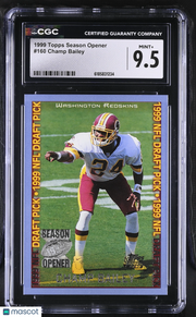 1999 Topps Season Opener Champ Bailey Rookie #160 CGC 9.5 Washington Redskins
