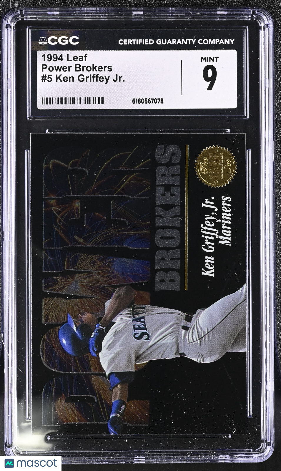 1994 Leaf Ken Griffey Jr. Power Brokers #5 CGC 9 Seattle Mariners