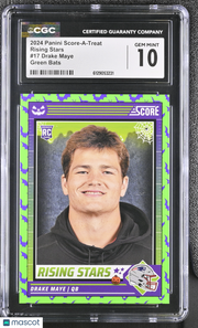 2024 Panini Score-A-Treat Drake Maye Bats Rookie Rising Stars 17 CGC 10 Patriots