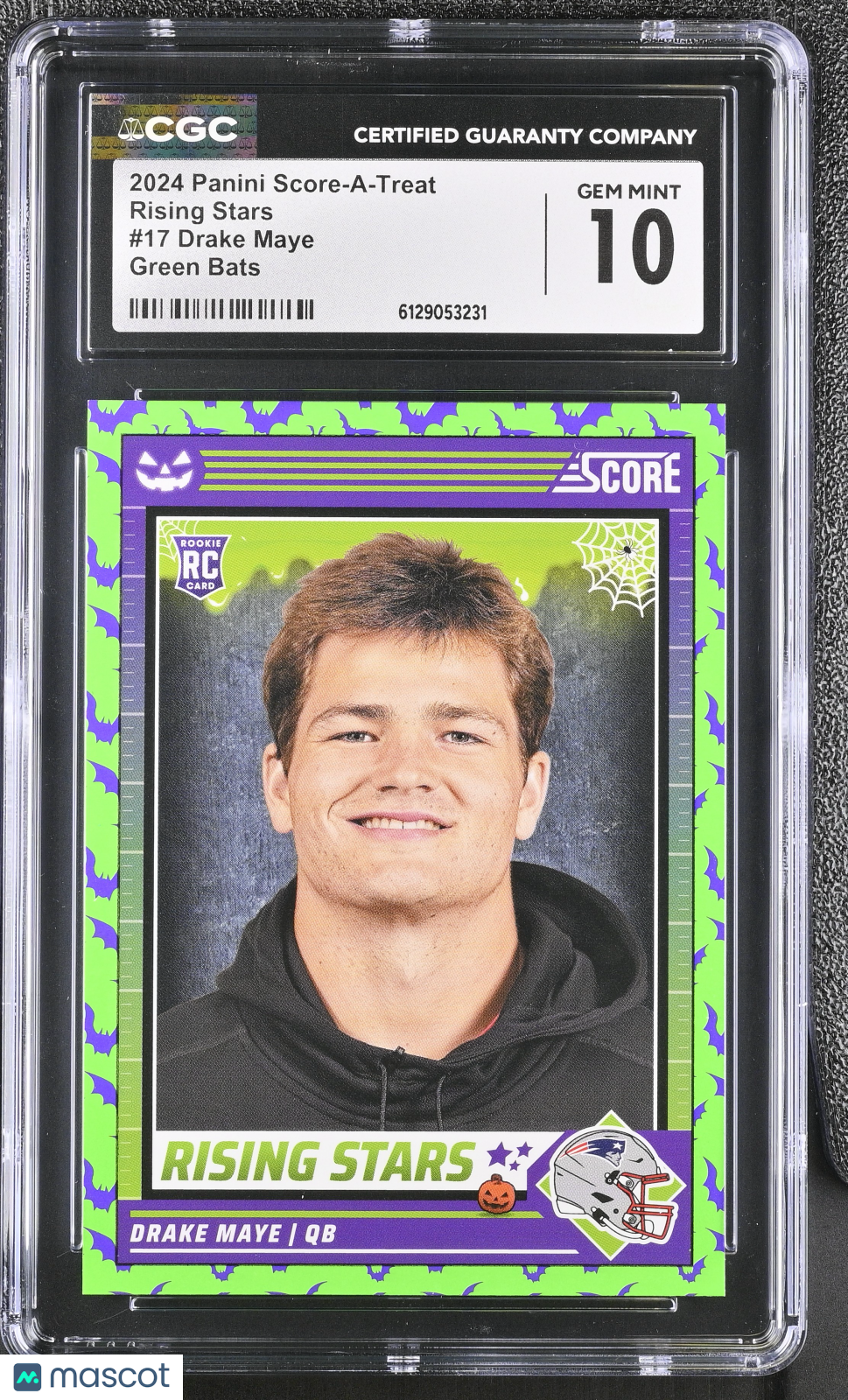 2024 Panini Score-A-Treat Drake Maye Bats Rookie Rising Stars 17 CGC 10 Patriots