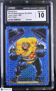 2024 Upper Deck Marvel Masterpieces '92 Strong Guy #85 Blue Traxx CGC 10