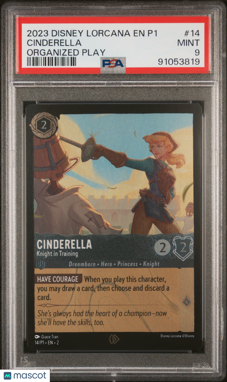 2023 Disney Lorcana EN P1-Promo Cinderella Organized Play PSA 9 #14