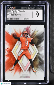 2025 Panini Phoenix Joe Burrow Color Blast #17 CGC 9 Cincinnati Bengals