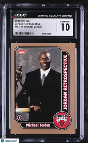 2008-09 Fleer Michael Jordan Jordan Retrospective #MJ-19 CGC 10 Chicago Bulls
