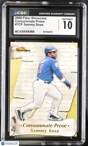 2000 Fleer Showcase Sammy Sosa Consummate Prose #7CP CGC 10 Chicago Cubs