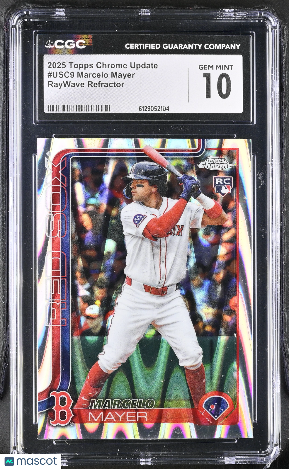 2025 Topps Chrome Update Marcelo Mayer RayWave Rookie #USC9 CGC 10 Red Sox