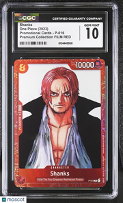 2023 One Piece Premium Coll. Film Red Shanks Alternate Art Parallel CGC 10 P-016