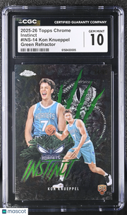 2025-26 Topps Chrome Kon Knueppel Green /99 Rookie Instinct #14 CGC 10 Hornets
