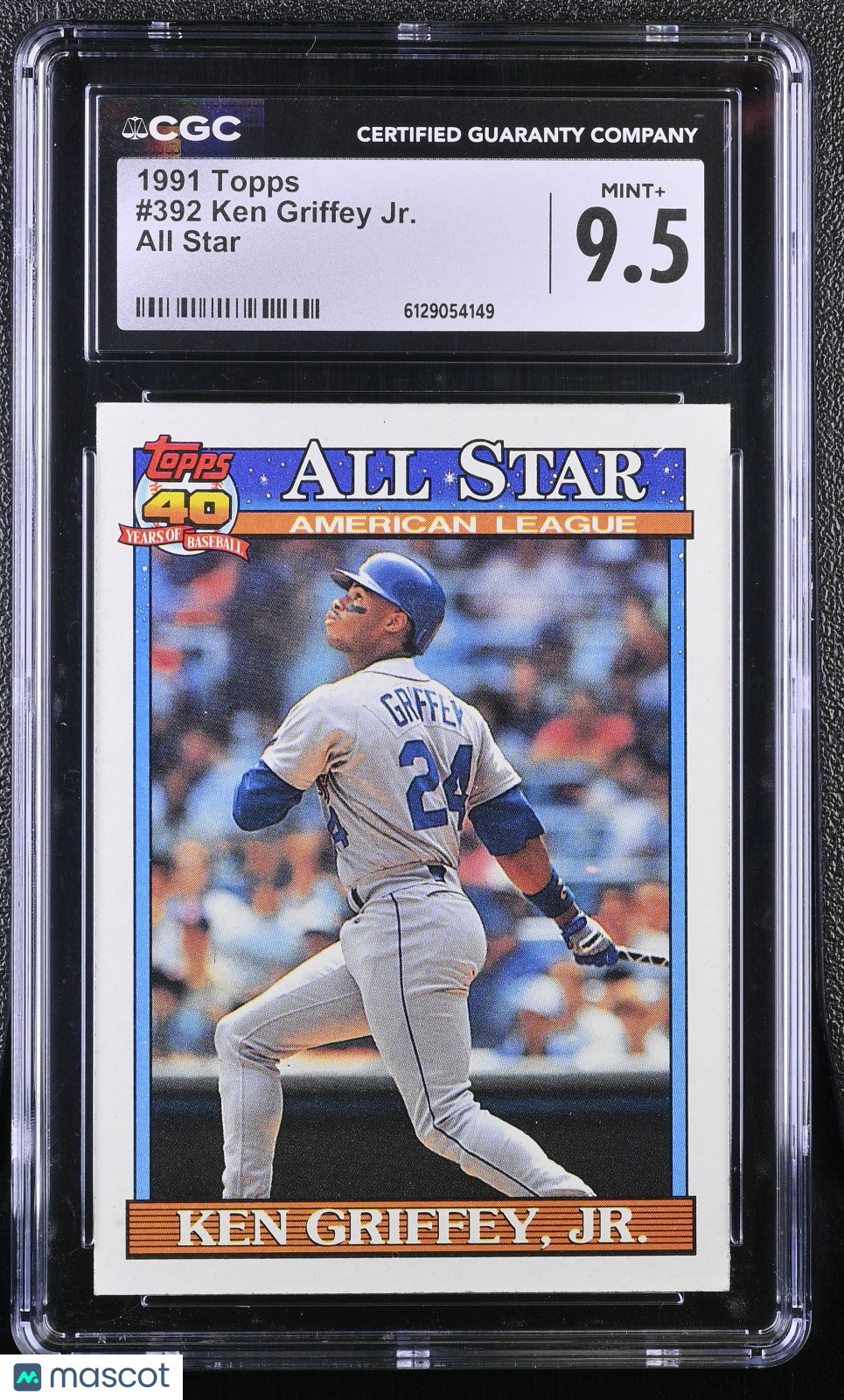 1991 Topps Ken Griffey Jr. All Star #392 CGC 9.5 Seattle Mariners