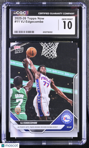 2025-26 Topps Now VJ Edgecombe Rookie #11 CGC 10 Philadelphia 76ers