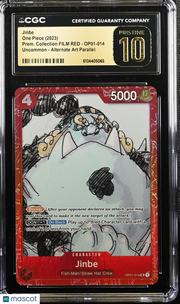 One Piece Premium Coll. Film Red Jinbe Alternate Art CGC 10 #OP01-014 Pristine