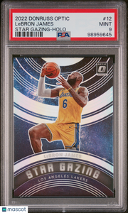 2022 Panini Donruss Optic Star Gazing LeBron James Holo #12 PSA 9 Lakers