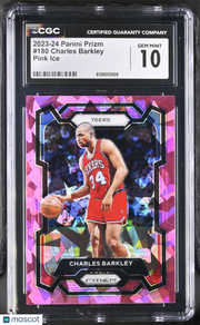 2023-24 Panini Prizm Charles Barkley Pink Ice #180 CGC 10 Philadelphia 76ers