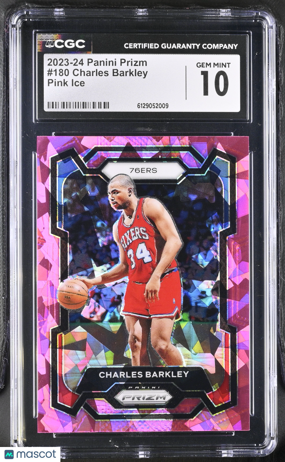 2023-24 Panini Prizm Charles Barkley Pink Ice #180 CGC 10 Philadelphia 76ers