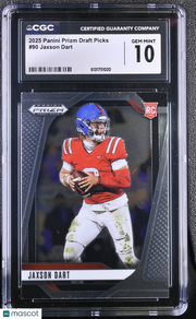2025 Panini Prizm Draft Picks Jaxson Dart Rookie #90 CGC 10 Ole Miss Rebels