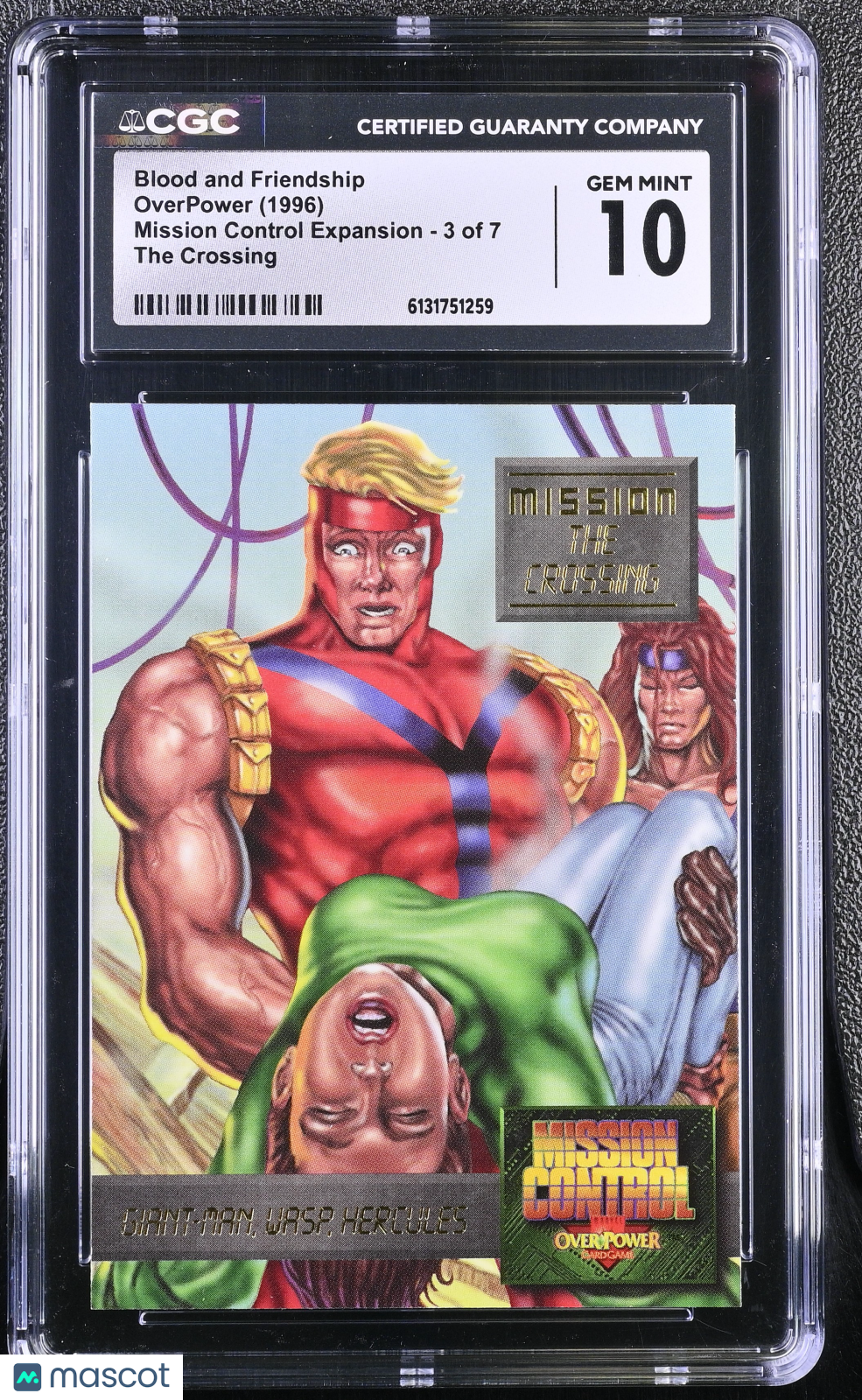 1996 Overpower Mission Control Blood and Friendship The Crossing CGC 10 #3