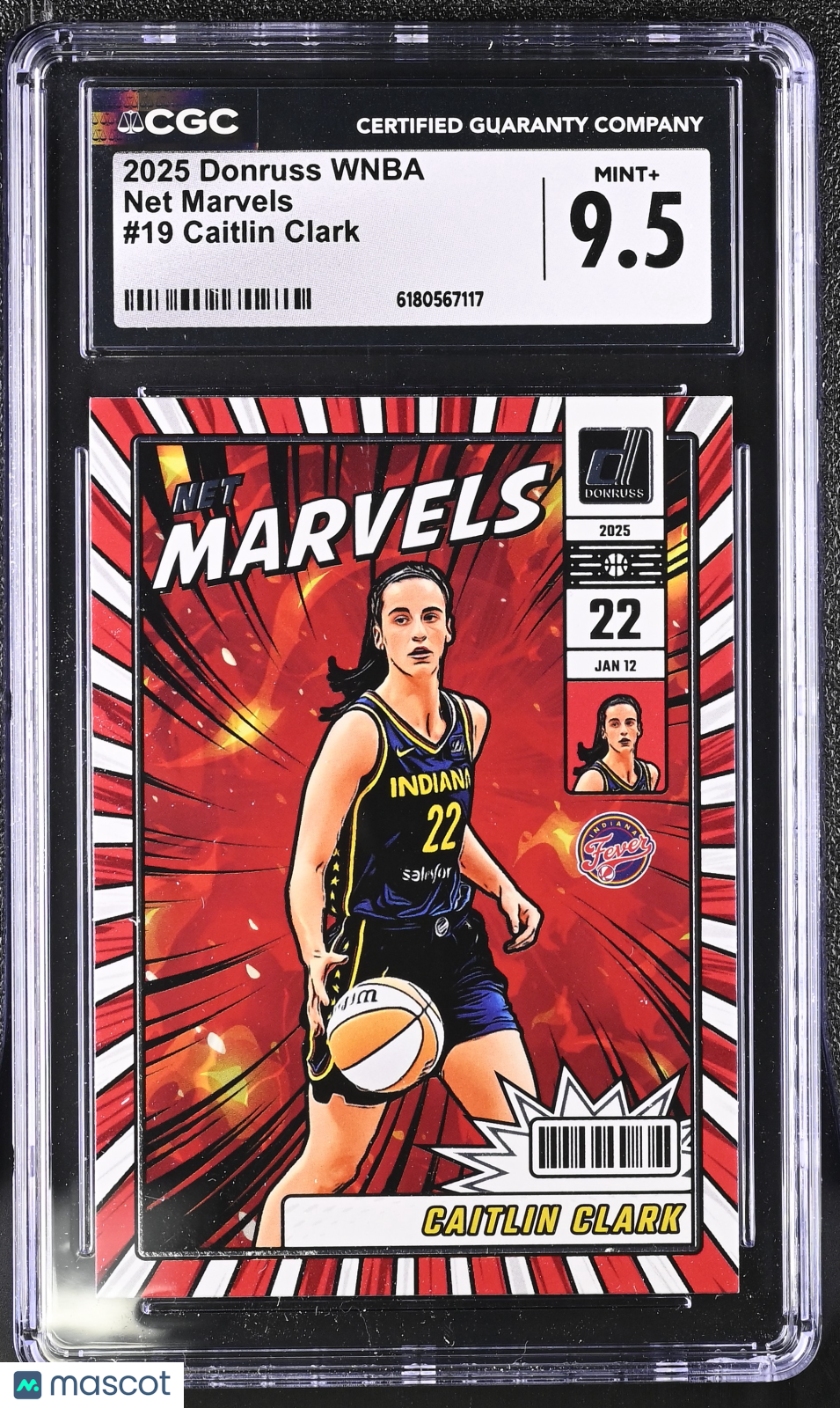2025 Donruss WNBA Caitlin Clark Rookie Net Marvels #19 CGC 9.5 Iowa Hawkeyes