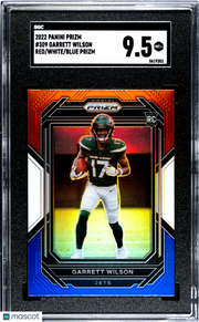 2022 Panini Prizm Garrett Wilson Red White Blue Rookie #309 SGC 9.5 Jets