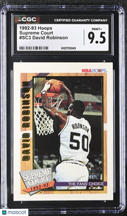 1992-93 Hoops David Robinson Supreme Court #SC3 CGC 9.5 San Antonio Spurs