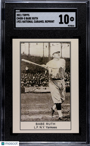 2011 Topps Babe Ruth 1921 National Caramel Reprint #CMGR-5 SGC 10 Yankees
